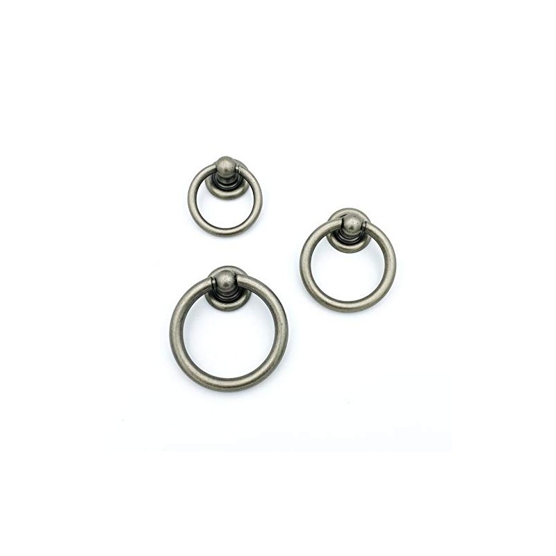 Antique Silver Ring Pulls Nickel Cabinet Knobs and Pulls Kitchen