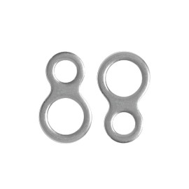 BLUEWING Fishing Figure 8 Rings 20pcs Stainless Steel Ring Lure Connector High Strength Jigging Ring Ideal for Saltwater 8 Freshwater Fishing, Size L