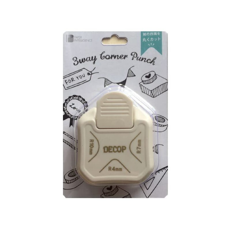 DECOP 4109916 3-Way Corner Punch, White