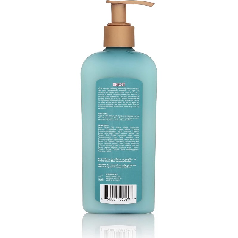 Mielle Organics Champú Anticaída De Musgo Marino 8 Onzas Líquidas