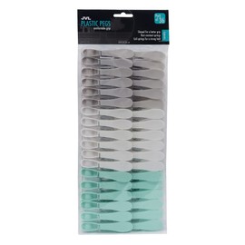 JVL Extra Strong Clothes Pegs, Pack of 36, Aqua (19-282)