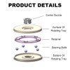 4 Pcs Lazy Susan Turntable, 4-Inch Acrylic Rotating Tray Ball