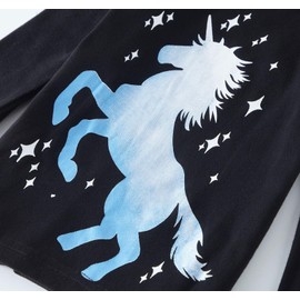 Colobe Boys Pyjamas Astronaut Shark Square Long Sleeve Two Piece Pyjamas Kids Cotton Pyjamas Set Winter Christmas Sleepwear Size 1-12 Years, Unicorn