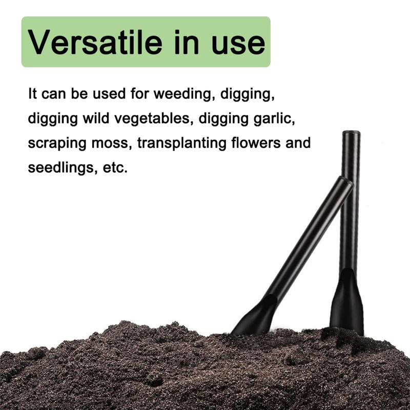 2Pcs Carbon Steel Shovels Set Leaf-Shaped Garden Trowel Weed Removal