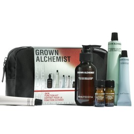 Grown Alchemist Skin Function Face Kit and Travel Bag - Skincare Gift Set includes Face Cleanser, Serum, Exfoliator, Day Cream, Primer - Hydrating Beauty Products, Vegan Gifts For Women, Christmas