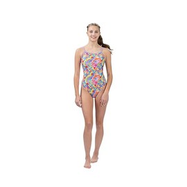 Dolfin Uglies Women's Print V Back 1-Piece (Buttercup, 34)