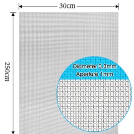 304 Stainless Steel Wire Mesh Roll 2.5 Metre x 300mm, Rodent mesh/Metal Mesh/Window Screen Mesh, Prevent Mouse Mice Snakes Hornets Rodents Entering,Easy to Cut and Install