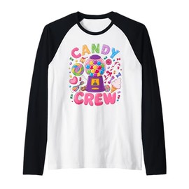 Candy Crew Candy Land Decorations Sweetie Candy Squad Funny Raglan Baseball Tee