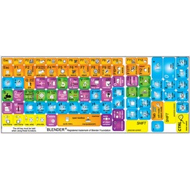 4Keyboard New Blender Shortcut Stickers for Keyboard