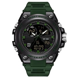 BR.K Brother King Mens Watches Heavy Duty Digital Wrist Watch LED Stopwatch Multi-Function Analog Watches Tactical Military Watch for Men