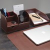 Gallaway Leather Letter Tray Desk Organizer - Paper Tray for