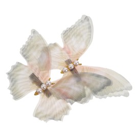 Mikinona 2pcs Butterfly Hair Clips Elegant Pearl Design Alligator Clips for Women for Styling Updos and Special Occasions Lightweight Decorative Hair Accessories Green