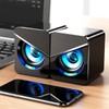 1 Pair Desktop Computer Speaker Multifunction Stylish Strong Bass 4D