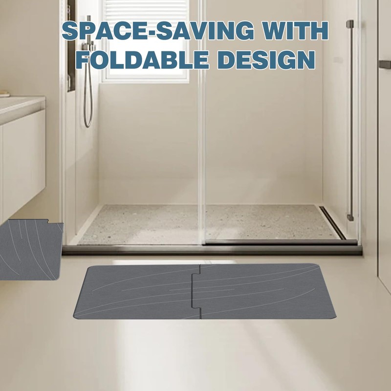 TOWEBOORY Stone Bath Mat, Diatomaceous Earth Shower Mat, Non-Slip Super