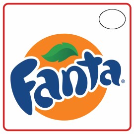Soda, "Fanta" soft drink, Set of 2 stickers, decals for mobile vendors. 5"x5"