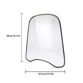 chlius Motorcycle Universal Windshield, Motorcycle Spoiler, Wind Shield Windscreen for Motorcycles Electric Vehicles, Shatterproof, Windproof, Coldproof PC Sign, 425 mm x 460 mm