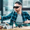 Totority Safety Goggles - Black Adjustable Protective Eyewear for Industrial