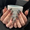 Nail Tip, False Nail, Nail Tip, Stylish, Black, Long, Easy