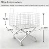 Solcasaco Rolling Laundry Basket with Wheels, 27" Elevated 80L Cart