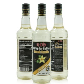 RIO French Vanilla Flavored Coffee Syrup, 700ml – Smooth and Creamy, Perfect for Hot or Iced Coffee and Desserts