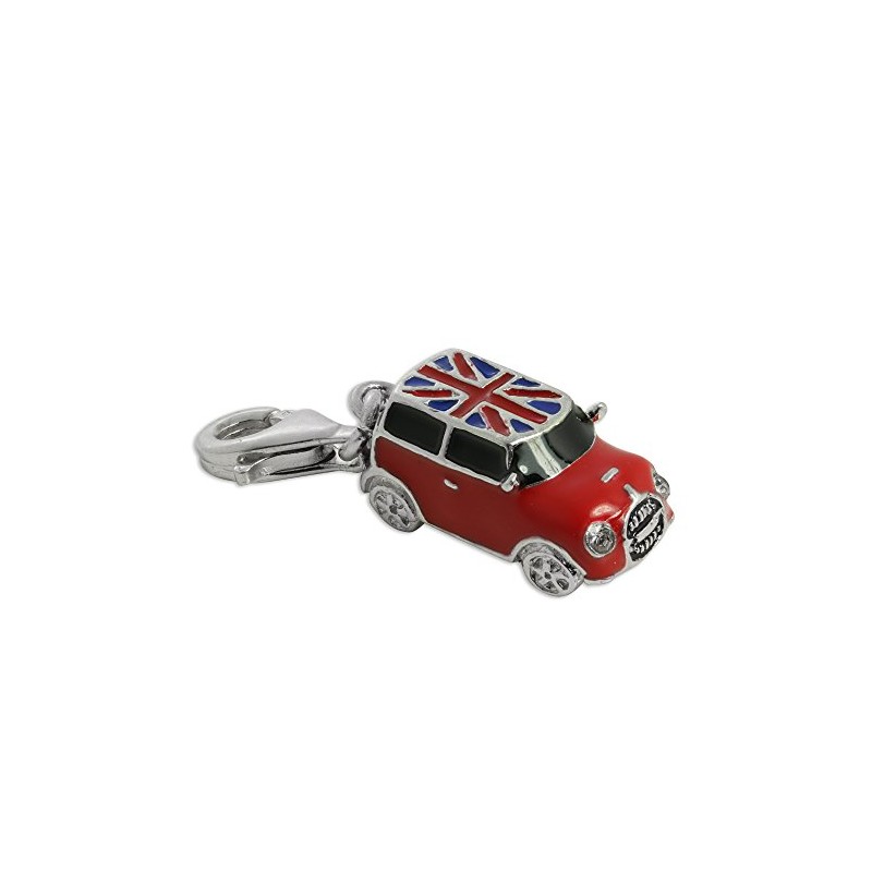 jewellerybox Sterling Silver & Enamel Mini Car Clip on Charm
