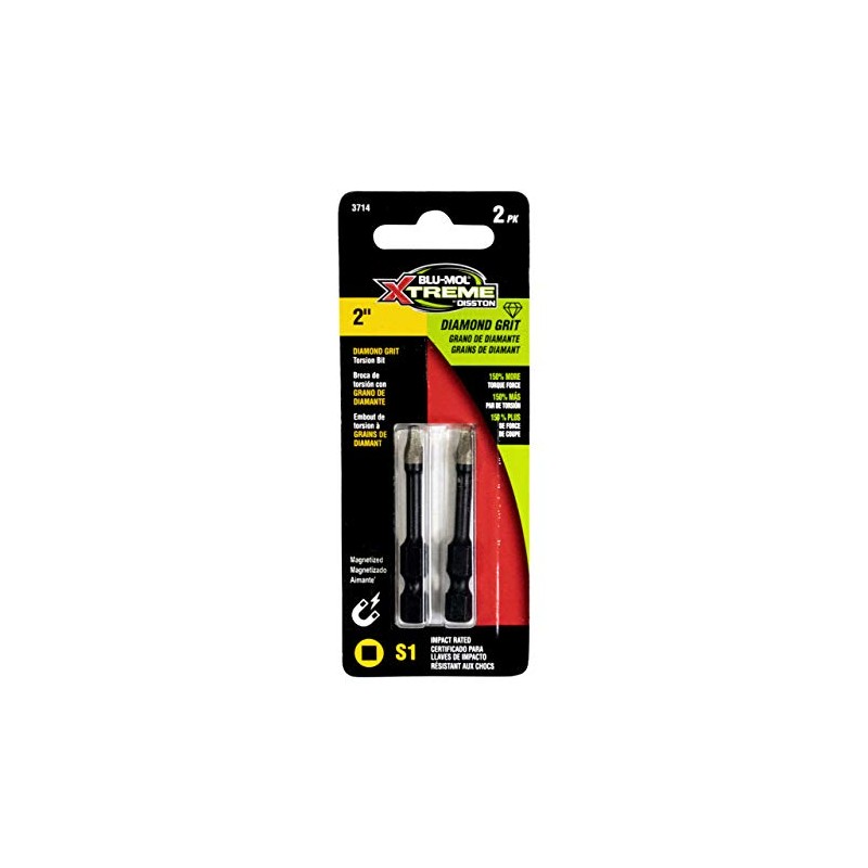 Disston Diamond Grit Screwdriving Insert Bit, 1 Slotted, 2 inch,