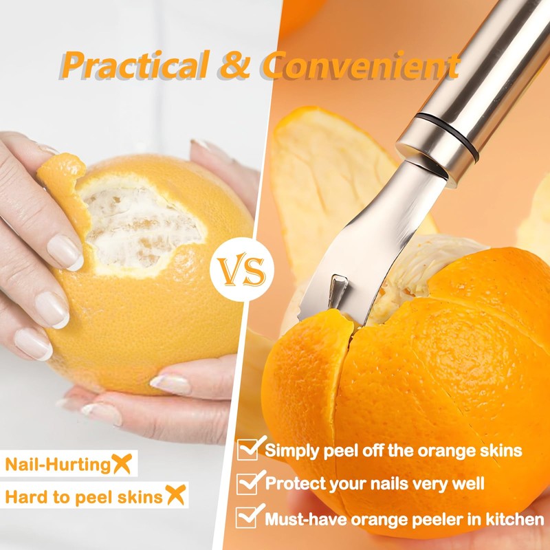 Stainless Steel Orange Peeler | Easy to Peel | Long