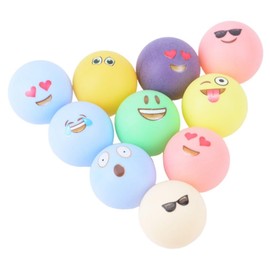 KOMUNJ Pack of 30 Table Tennis Balls, Fun Training Ping Pong Balls Table Tennis with Emojis Table Tennis Balls Set, for the Amusement Park Launch Machine