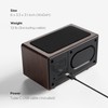 mooas Retro Bluetooth Radio Speaker, Wireless Charging Desk Clock, Bedside