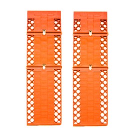 HAMIL 2PCS Foldable Car Traction Board Auto Emergenc.y Folding Tire Traction Mat Rescue Tire Ladder Anti Skid Pad Plate Traction Tracks Grip Mats for Off-Road Wheel Tyre Ice Mud Sand Snow Trapped