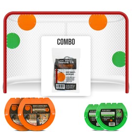 Top Shelf Targets Combo Pack Magnetic Shooting Targets (2X Sniper 8-inch and 2X Super Sniper 6-inch) for Hockey and Lacrosse Excellent Practice Tool & Training Equipment