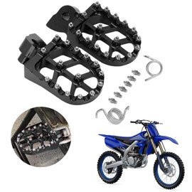 AnXin Dirt Bike Foot Pegs Motorcycle Footpegs Foot Pedals Rests CNC For YZ65 18-23 YZ85 02-23 YZ125 97-23 YZ250 98-23 YZ250F WR250F 01-23 YZ450F WR450F 03-23 YZ125X 17-23 YZ250X YZ250FX YZ450FX Black