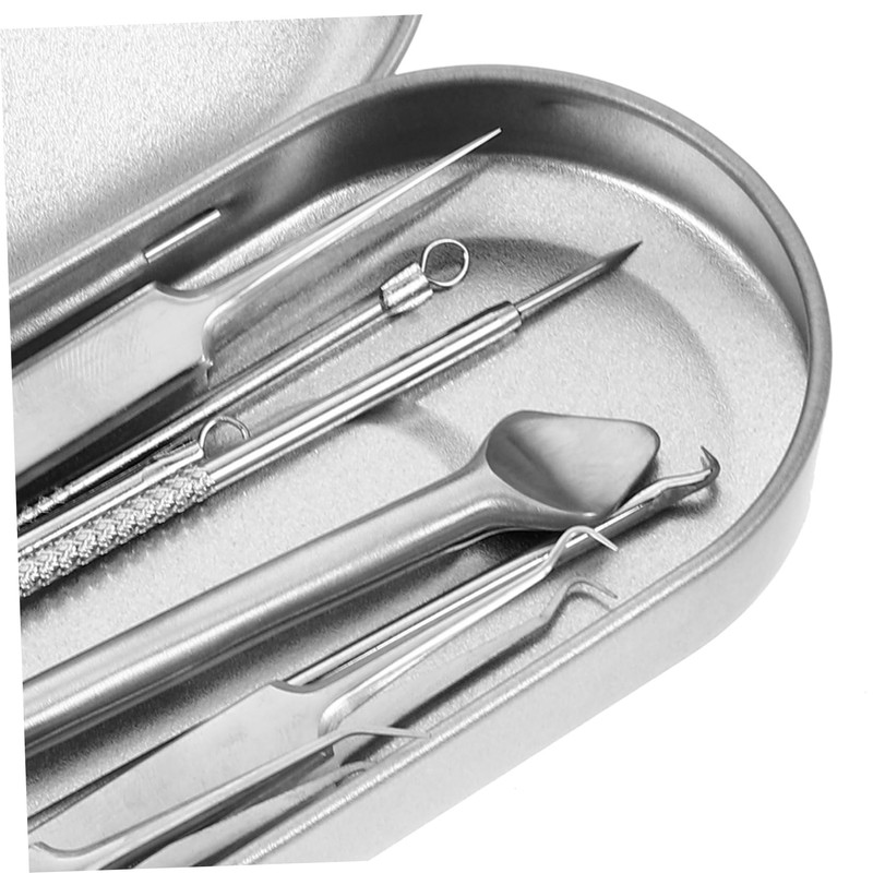 IWOWHERO Daily Use Blackhead Tool 9pc Facial Set Stainless Steel