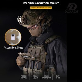 Tactical Airsoft Gear, MOLLE Vest Phone Holder,Universal Chest Phone Board Carrier Mount Navigation Holder for Screen Size 4.7"-6.7"