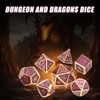 ORUZA DND Metal Dice Set Purple Polyhedral Dice Set D&D
