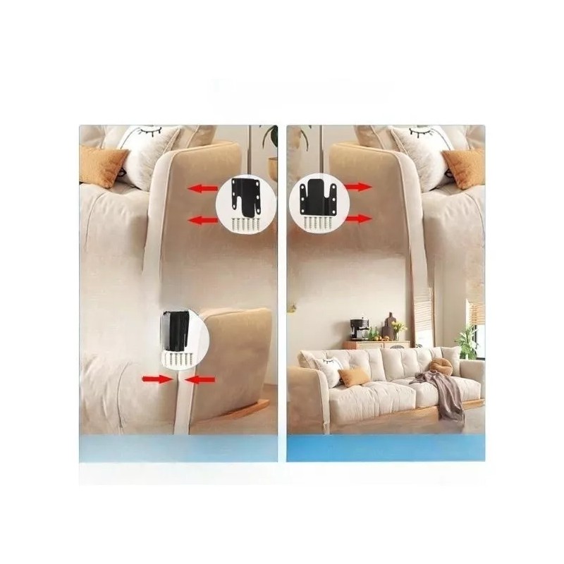 Herrajes Guerrero Conector Metálico Para Muebles Sala Modular 4 Piezas