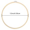Caydo 12 Pieces 12 Inch Embroidery Hoops Wooden Round Adjustable