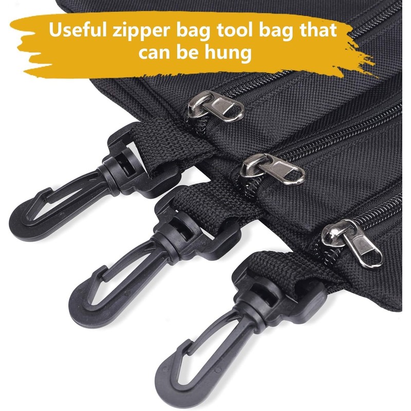 3-Pack Canvas Tool Bags, Tool Bag, Heavy Duty Tool Organiser,
