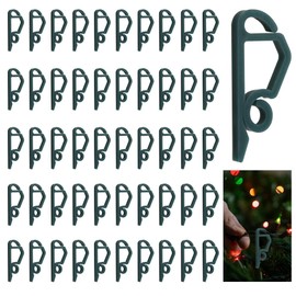 EQUIJUANCE Christmas Light Clips, Outdoor Festive String Lights Siding Clamps, Sliding Hooks, Weatherproof Plastic Clips for Light Decoration (Green120)