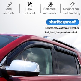 AWVRG Window Rain Guards for Mazda CX-5 CX5 2017-2024, Window Visor Guard Vent Shade Wind Deflector Rain Shield Protector Sun Visor 2018 2019 2020 2021 2022 2023,Tape-on/Outside-Mount, 4 Pieces