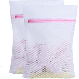 fKiZanthene Bra Mesh Washing Bags, 2pcs Mesh Laundry Bag for Washing Machine, Laundry Bags with Premium Zipper - 30 x 40cm & 40 x 50cm
