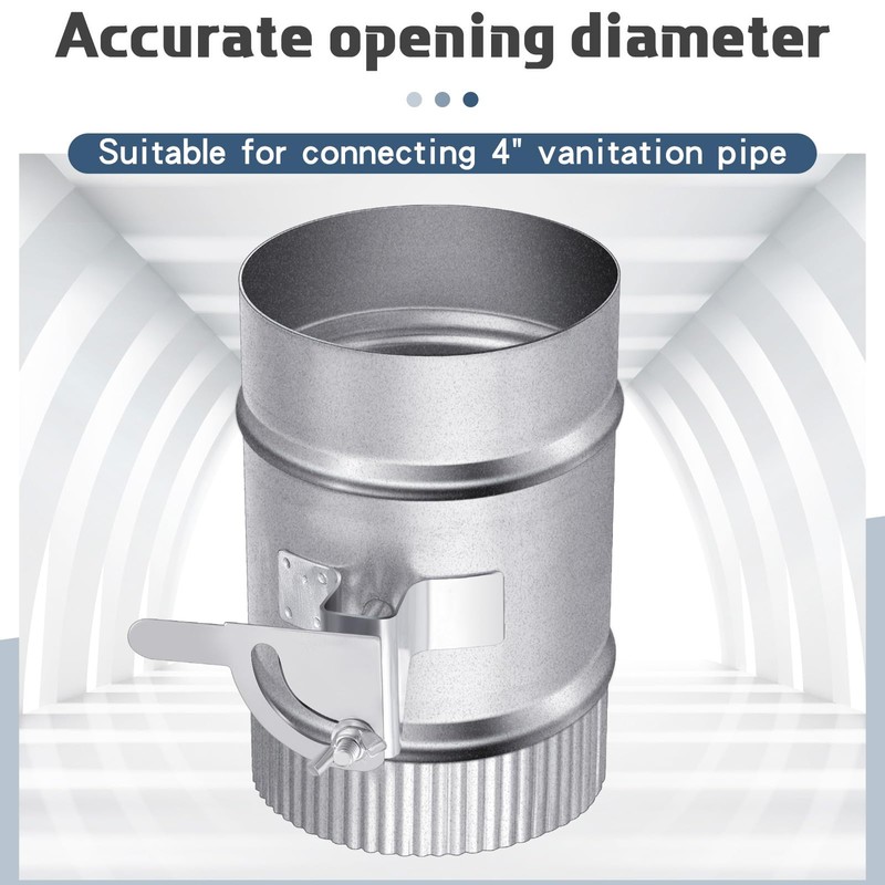 Therwen Backdraft Damper Duct Manual Volume Damper with Sleeve Stove