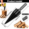 2PC Firewood Log Splitter Drill Bit, 32/42mm High-Carbon Steel Wood