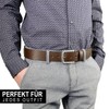 LINDENMANN Men's Leather Belt 40 mm Wide Belt Full Cowhide