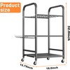 TORACK Garden Tool Organizer Stand with Wheels, Rakes Shovels Yard