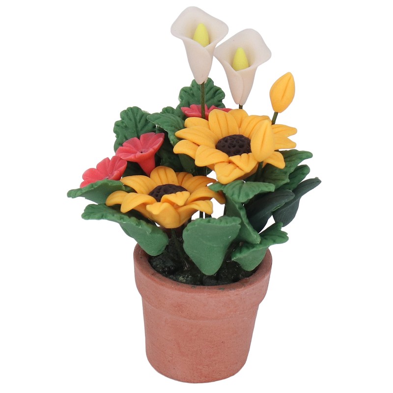 1:12 Miniature Dollhouse Plants Hand Crafted High Simulation Mini Potted