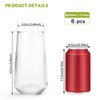 Greentainer Borosilicate Drinking Glasses Set of 6, 16 oz Clear