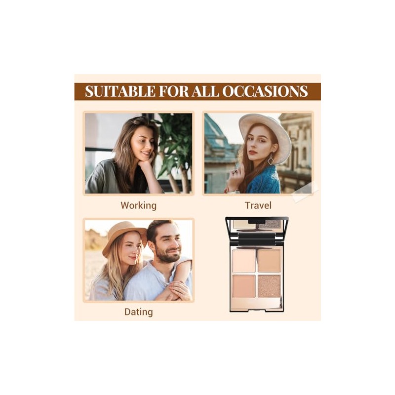 Paleta De Sombras De Ojos Mate Y Brillantes Kit Resistente