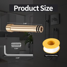 Asm-1.313-1.813 Roughin 1247984 Supply Adapter Brass,Extender To Mount The Shower Drop Elbow To The Shower Wall,Compatible With K-98350 Awaken Wall Supply Elbow