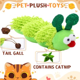 Partideal Pack of 4 Catnip Toys, Interactive Cat Toy, Cat Biting Rope, Cat Toy, Self-Activity Chew Toy, Cat Catnip Cushion Toy for Cats Dental Care